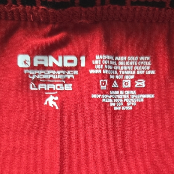 And1 Red Athletic Boxer Briefs - Picture 2 of 5